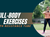 Full-body exercises with resistance tube