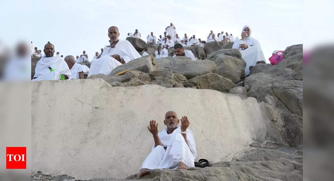 Muslim pilgrims pray at Mount Arafat as Hajj reaches the top Times of
