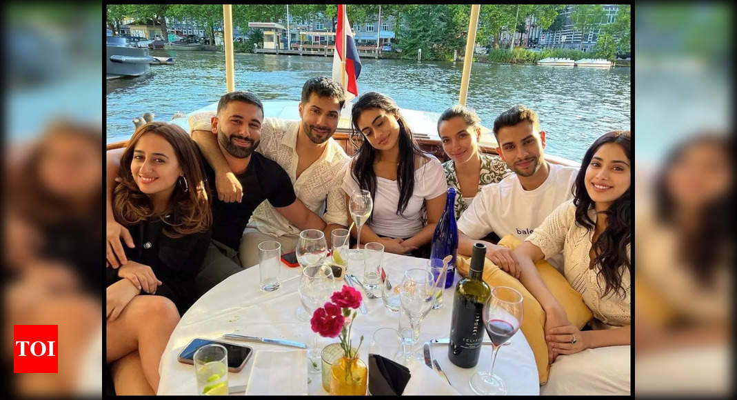 Ajay Devgn’s daughter Nysa enjoys a day out with ‘Bawaal’ stars Janhvi Kapoor, Varun Dhawan and his wife Natasha Dalal in Amsterdam – Times of India