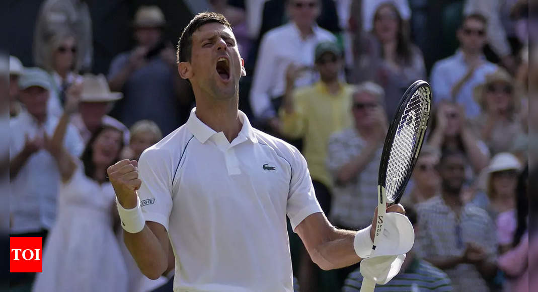 Wimbledon: Novak Djokovic overtakes Roger Federer, enters record 32nd Grand Slam singles final | Tennis News – Times of India