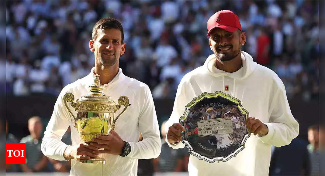 Novak Djokovic defeats Nick Kyrgios for seventh Wimbledon championship | Tennis News – Times of India