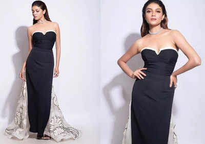 Sauraseni Maitra channels some retro drama in a sleek black gown