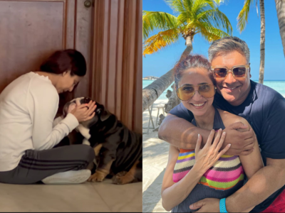 Ram Kapoor gives a peek at his wife Gautami’s morning ritual with their dog Chopper; watch
