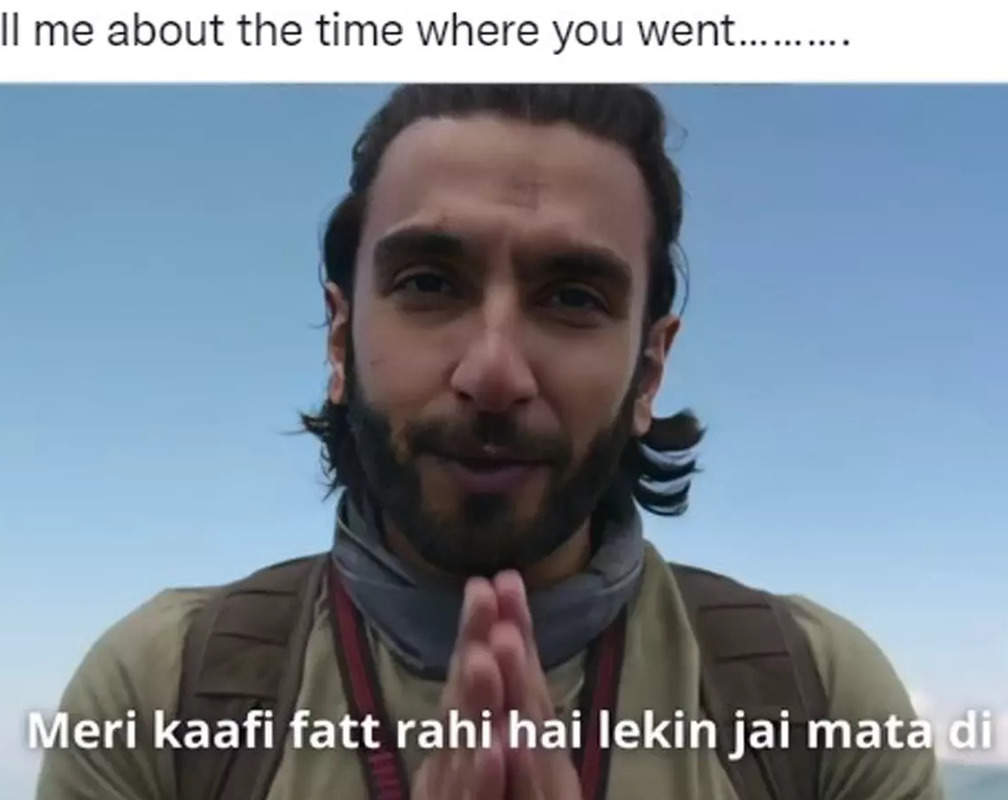
Lol! Ranveer Singh's 'Meri kaafi fatt rahi hai lekin jai mata di' tweet on doing an adventure show with Bear Grylls sparks meme fest

