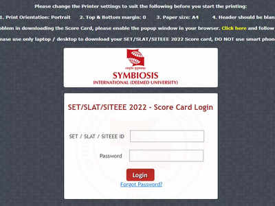 Symbiosis SLAT 2022 Scorecard released; here’s how to download
