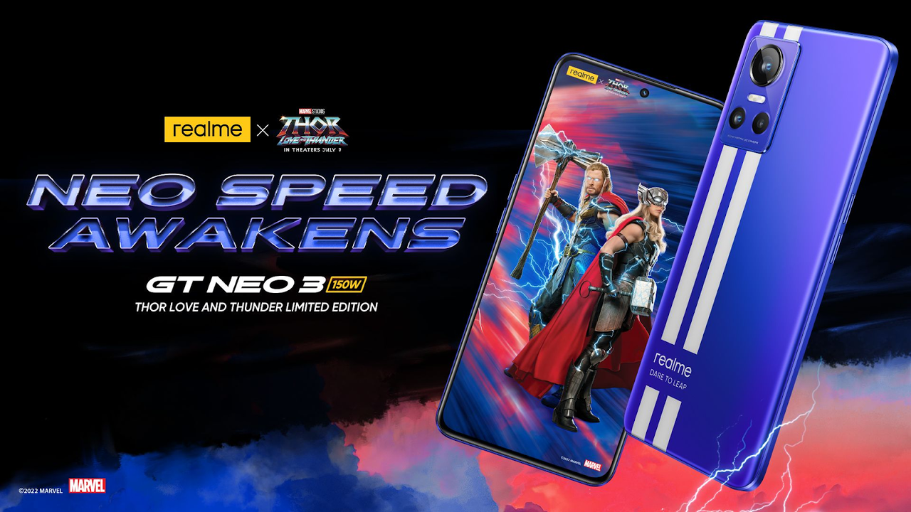 Smartphone Realme GT Neo 3 + écouteurs Buds Air 3 - 256Go/12Go RAM, 5G, Débloqué, Occasion