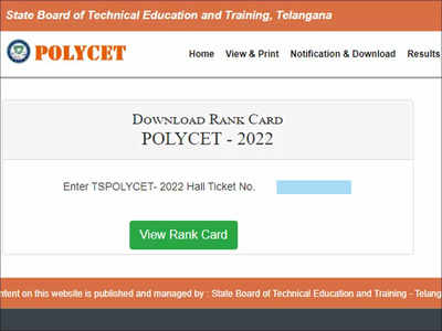 TS POLYCET Result 2022 released, download rank card at polycetts.nic.in