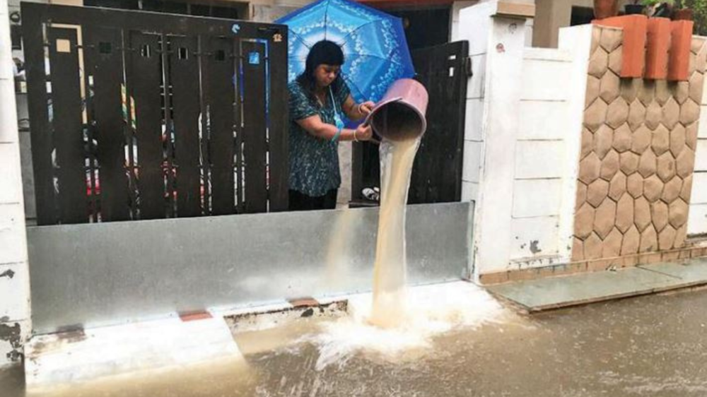Rainwater in Rajkot home