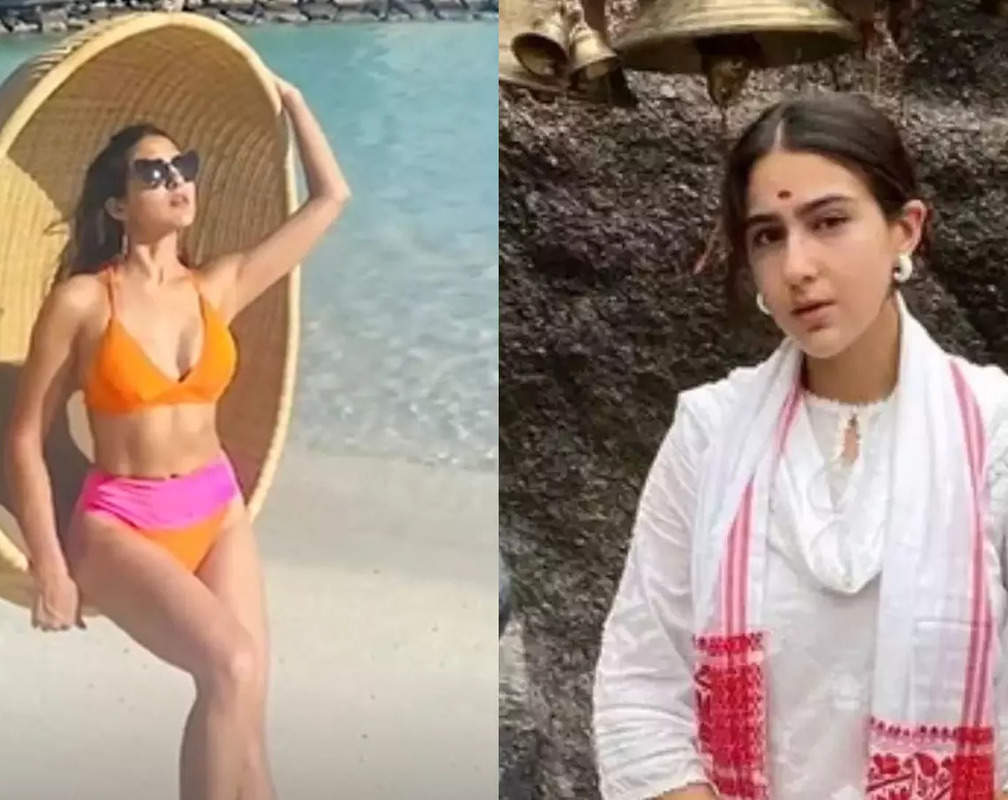 
Sara Ali Khan opens up about going to temples and wearing bikinis at beach
