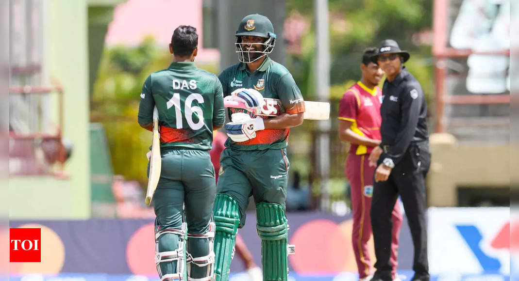 2nd ODI: Bangladesh thrash West Indies by 9 wickets, clinch ODI series | Cricket News – Times of India