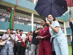 Team Shabaash Mithu promotes their film at Taapsee Pannu’s alma mater