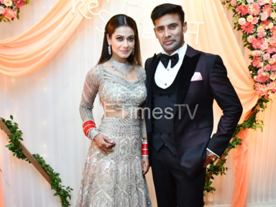 Newlyweds Payal Rohatgi and Sangram Singh dazzle at their wedding reception in Delhi