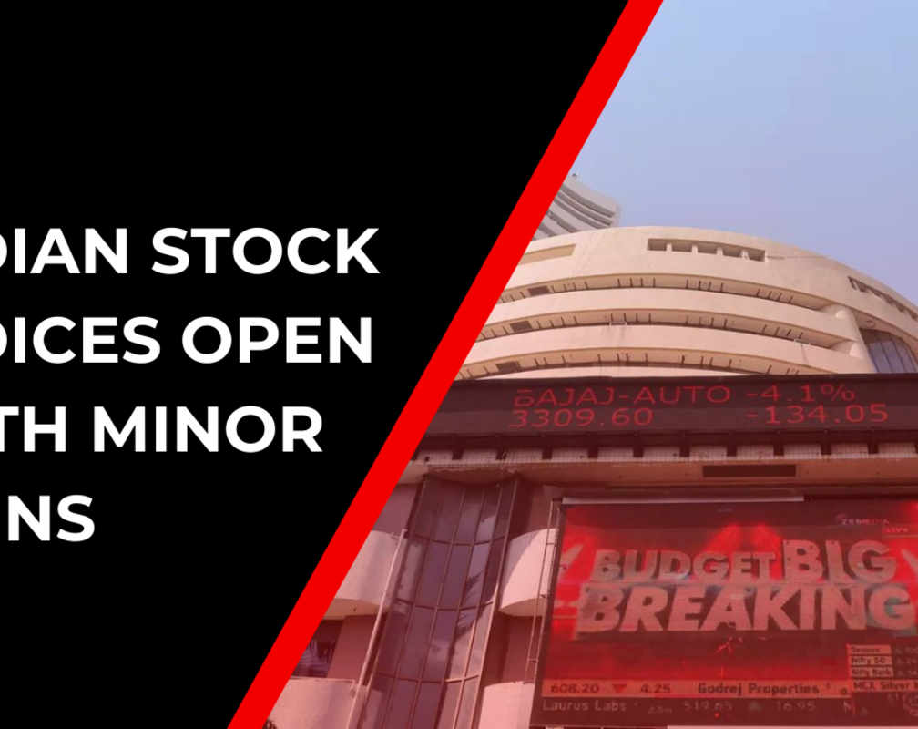 
Snapping 4-day losses, Indian stock indices open with minor gains
