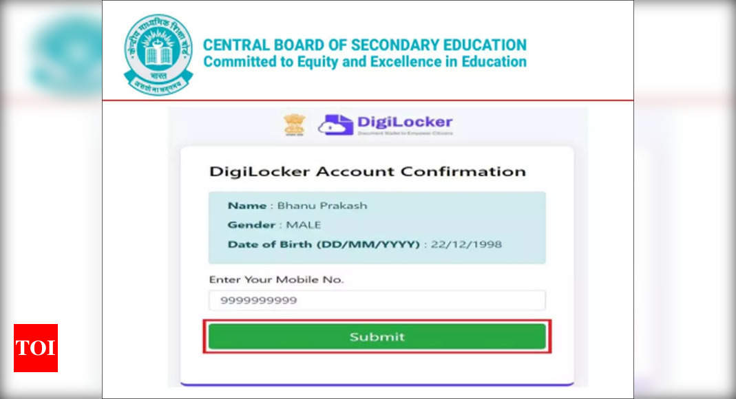 CBSE Result 2022 on DigiLocker: Extra layer of security added, check how to download Class 10th, 12th mark sheet – Times of India