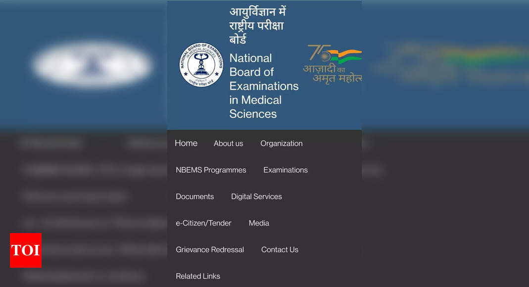NEET SS 2022 Application Process begins today at natboard.edu.in and check exam dates here – Times of India