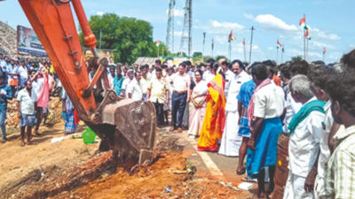 Work on vehicular underpass on Trichy-Madurai national highway begins