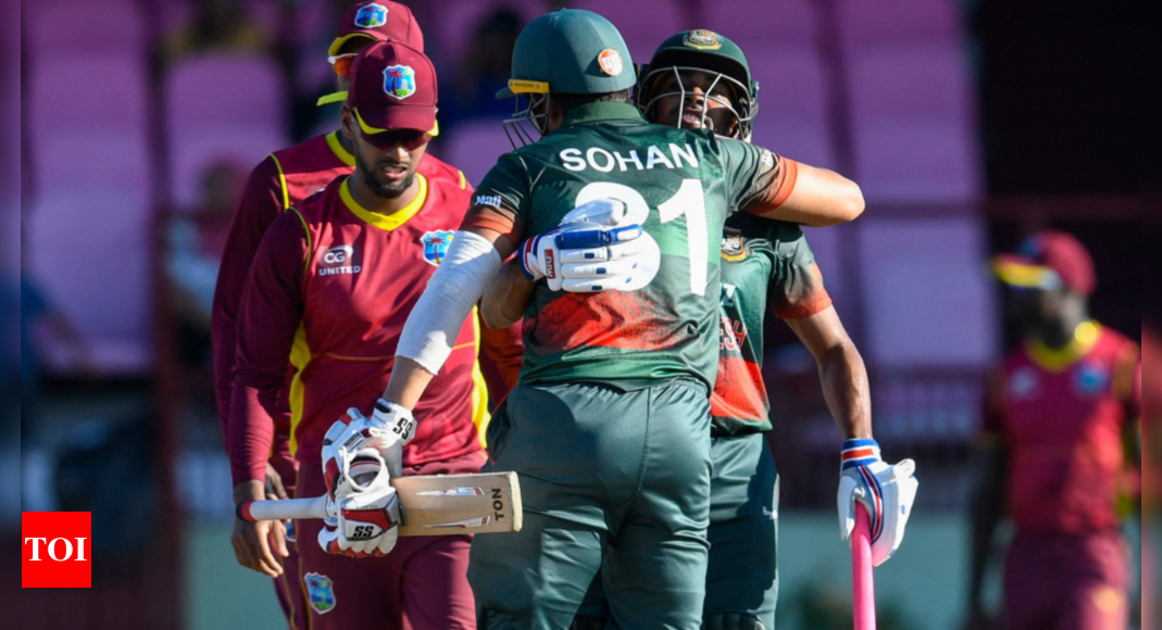 Bangladesh sweep ODI series with four-wicket win over West Indies | Cricket News – Times of India