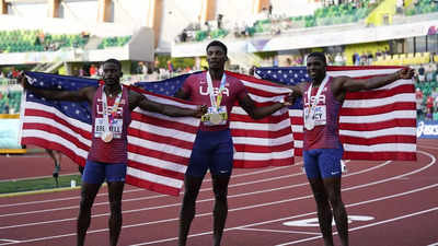 Fred Kerley wins men's world 100m gold in US clean sweep