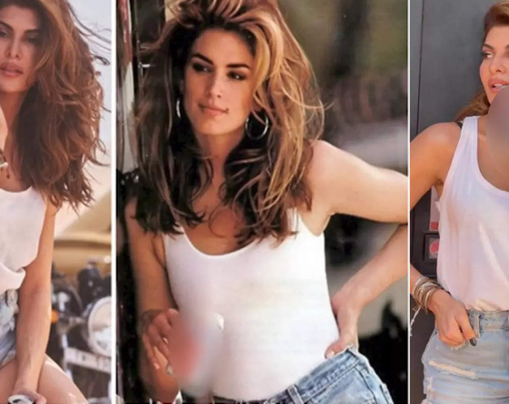 
Netizens get nostalgic after Jacqueline Fernandez recreates Cindy Crawford's iconic look from the 90s
