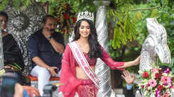 A rousing welcome for Sini Shetty (Femina Miss India World 2022)