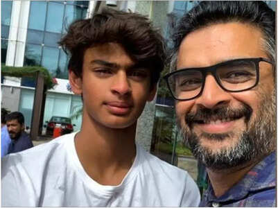 R Madhavan cheers for his son Vedaant
