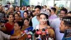 Femina MissIndia World(2022) Sini Shetty talks to the media at the Mangaluru airport
