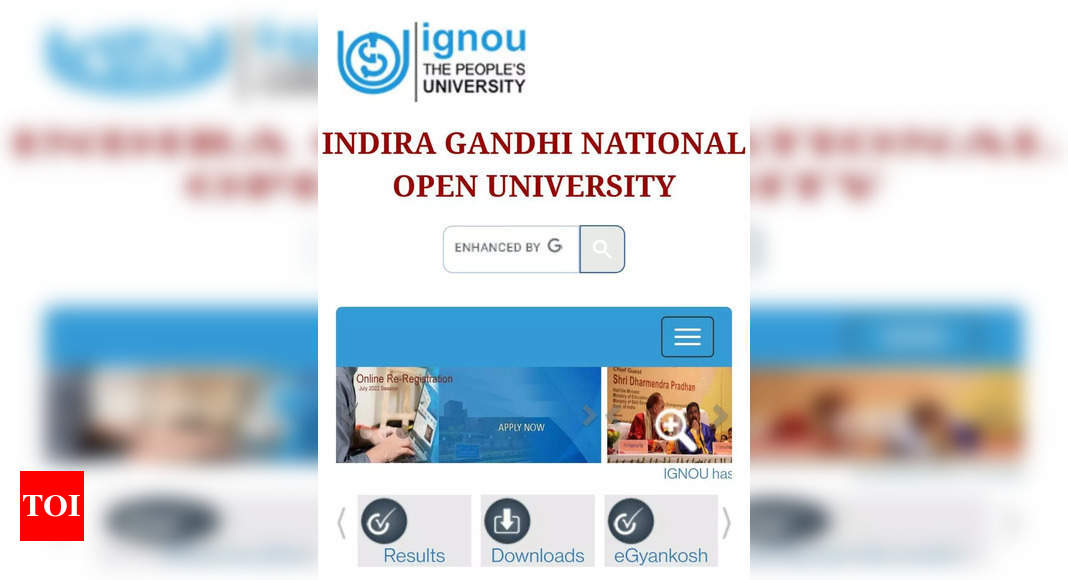 IGNOU Extended Re-Registration Dates till 31st July, 2022, check details – Times of India
