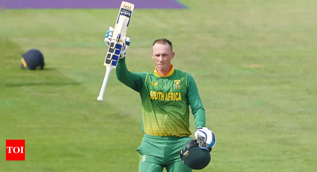 Rassie van der Dussen stars as South Africa deny Ben Stokes a farewell ODI win | Cricket News – Times of India