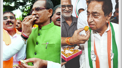 MP civic poll results: Laddoos distributed in both BJP and Congress camps