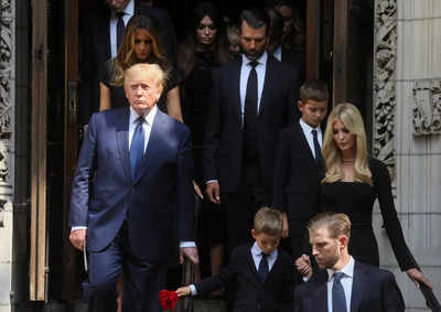 Trumps bid farewell to Ivana at funeral in New York - Times of India