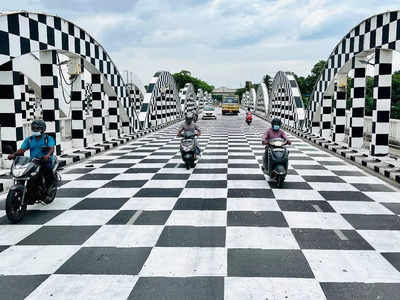 Chennaiites divided over Napier Bridge’s chess makeover for Chess Olympiad 2022