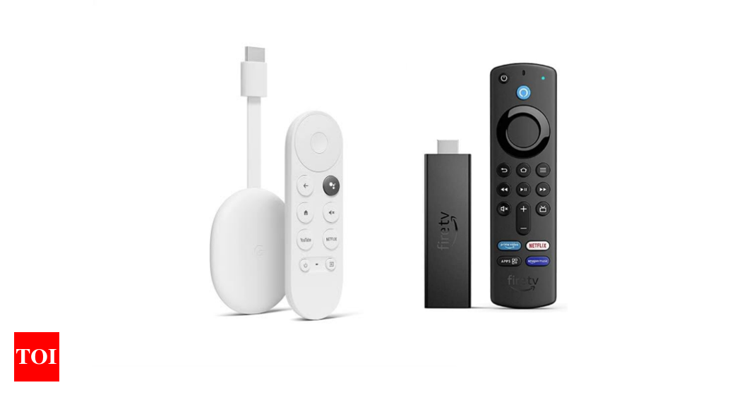 Chromecast with Google TV vs Amazon Fire TV Stick 4K Max: How the two streaming sticks compare – Times of India