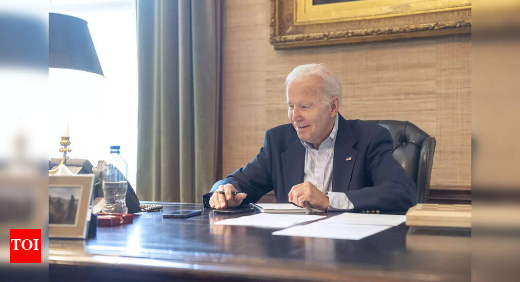 Joe Biden says he is ‘doing well,’ working after testing positive for Covid – Times of India