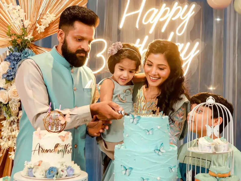 Inside Sshivada S Baby Girl Arundhathi S Birthday Bash Malayalam Movie News Times Of India