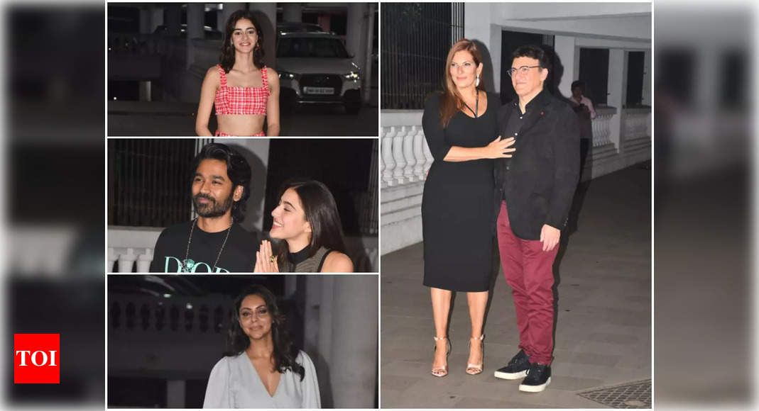 Dhanush, Sara Ali Khan, Gauri Khan and other celebs arrive for Ritesh Sidhwani’s star studded party for the Russo Brothers – Times of India
