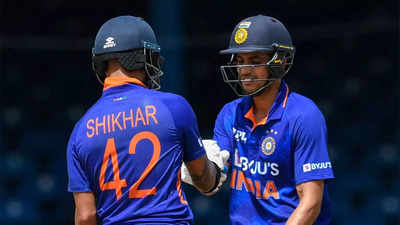 Shikhar Dhawan, Shubman Gill take India to 308/7 in first ODI against West Indies