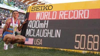 World Athletics Championships: Sydney McLaughlin smashes world record to win world 400m hurdles
