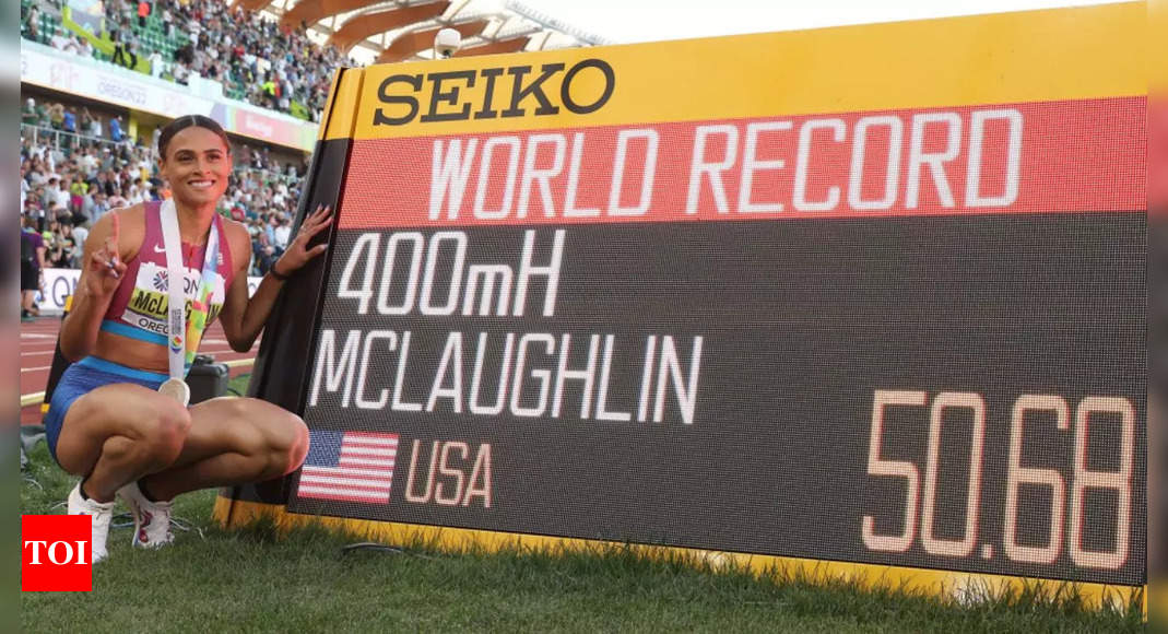 World Athletics Championships: Sydney McLaughlin smashes world record to  win world 400m hurdles | More sports News - Times of India
