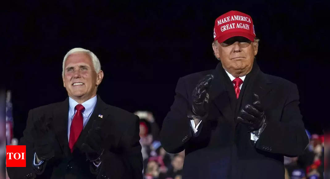 Trump and Pence hold dueling rallies as rivalry escalates