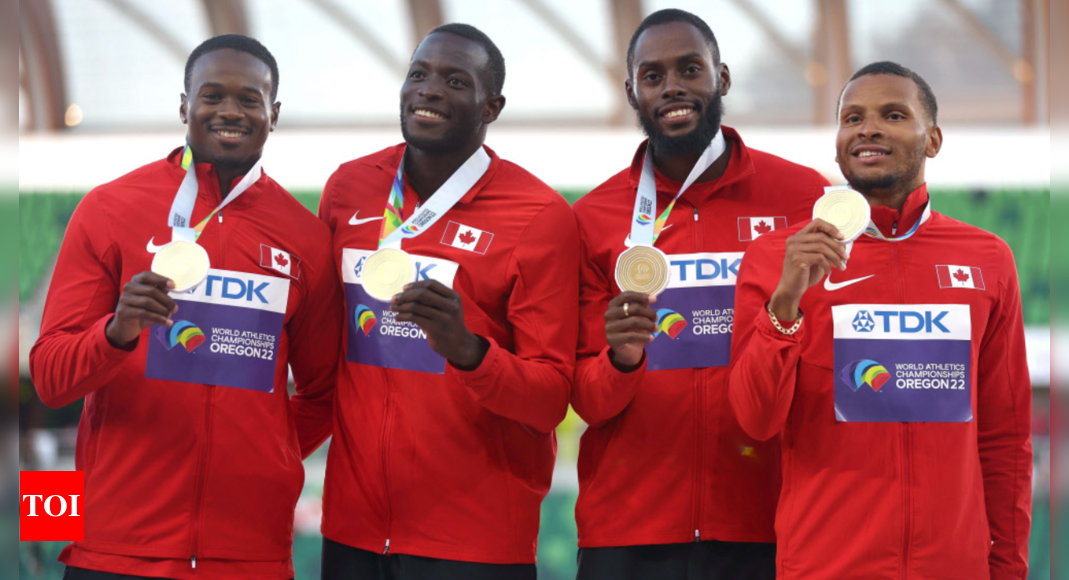 World Athletics Championships: Canada stun US to win men’s 4×100 relay gold | More sports News – Times of India