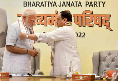 PM Modi takes part in Mukhyamantri Parishad meeting at BJP headquarters in Delhi