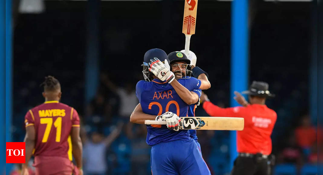 India vs West Indies, 2nd ODI: Axar Patel fires India to series-clinching win over West Indies | Cricket News – Times of India