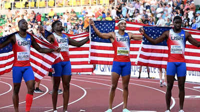 World Athletics Championships: USA storm to another crushing 4x400m men's relay gold