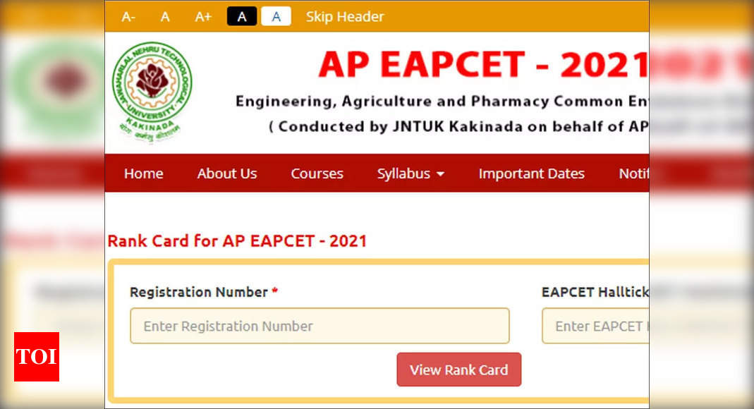 AP EAPCET result 2022 today at 11 am on sche.ap.gov.in – Times of India