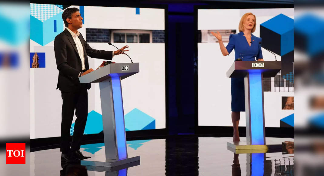 Rishi Sunak, Liz Truss neck and neck after first TV debate clash – Times of India