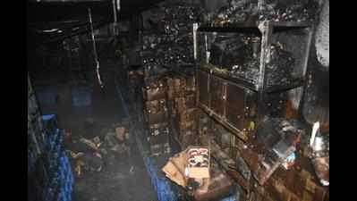 Rs 90 lakh loss in fire at ice cream co godown