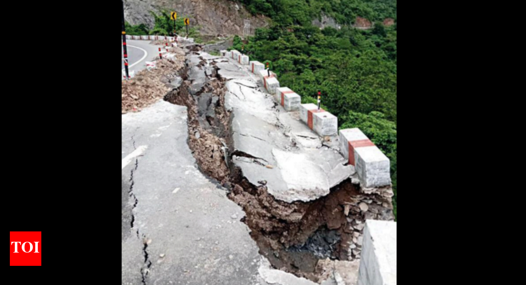 Rain Washes Away Road In Doon Vihar Dehradun News Times of India