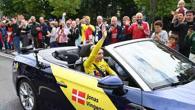 Tour de France champion Vingegaard given hero's welcome in Copenhagen