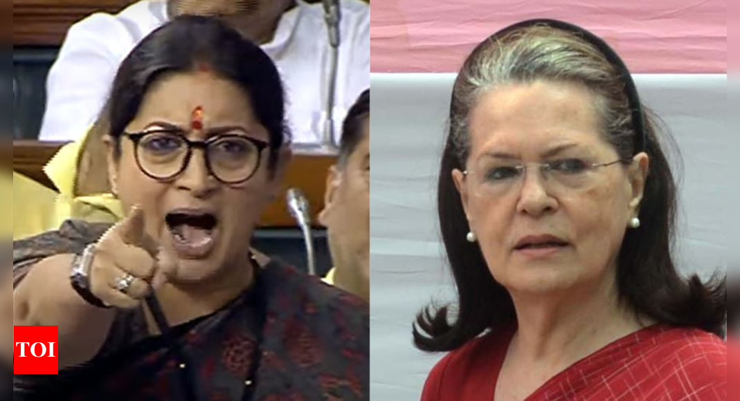 Row over Adhir’s President remark leads to Sonia-Irani face-off | India News – Times of India