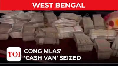 Watch: West Bengal police seize huge amount of cash from vehicle of 3 Jharkand Congress MLAs